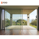 Soundproof Patio Pocket 96 X 80 Glass Sliding Doors Frameless Aluminum