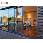 Insulated Thermal Break Slim Aluminum Frame Glass Sliding Door For Residential Exterior Balcony