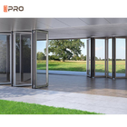 Customized Exterior Aluminum Glass Patio Bi Folding Door Thermal Break System Waterproof