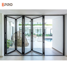 Exterior Aluminum Folding Doors Double Glass Soundproof Bifold Doors For Shop