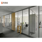 Aluminum Modern Office Partitions Frosted Glass Sound Proof