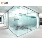Aluminum Modern Office Partitions Frosted Glass Sound Proof