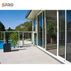 Customized Balcony Patio Aluminum Sliding Glass Doors System Powder Coating