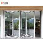 Customized Graphic Soundproof Aluminum Glass Folding Doors For Villa