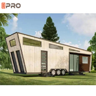 Travel Tiny Prefab House On Wheels Resort Prefabricated Wooden Trailer Homes