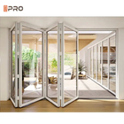 Aluminium Glass Patio Outdoor Sliding Door Vertical Bi Folding Doors