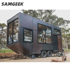 Quick Assembled Sound Proof Glass Custom Tiny Prefab House Steel Frame Home
