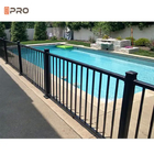 Powder Coated Aluminum Balustrade Fencing Decorative Black Garden Pool Slat Panels Fence