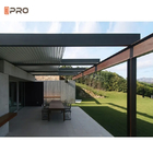 Waterproof Outdoor Modern Aluminum Pergola Retractable Sun Louver Roof Insulated Garden Pergola