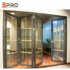 Aluminum Frame Folding Glass Doors Thermal Break Aluminium System Design folding door bi fold shower door FOLD BATHROOM