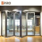 Modern Design Aluminium Folding Stacking Doors For Residential House Vertical bifold door double glazed bifold door