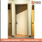 Bedroom MDF Interior Doors With Alkali Sand Flat Panel Surface Color Optional