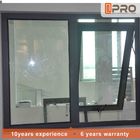 Horizontal Aluminium Awning Windows Swing Open Style 1-2MM Profile Thickness top hung window opener top hung window pric