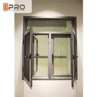 Air Proof Aluminum Casement Windows With Security Screen Customized Color casement window philippine Casement wood
