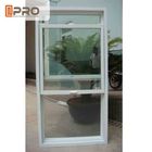 Heat Insulation Aluminum Sash Windows White Color With Double Tempered Glass