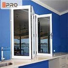 Folding Open Style Aluminium Glazed Window Powder Coated Surface Treatment bi-fold aluminum door,bi-folding windows for