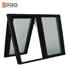Black Color Aluminium Awning Windows With Chain Winder And Keys For Bathroom glass awning window awning window