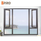 Energy Efficient Customized Aluminum Casement Windows Double Glazed inward opening asement window with