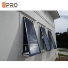 Residential House Aluminum Louver Awning Window Dark Grey Color