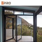 Multi - Panel Aluminum Folding Doors For Residential Energy Efficient pleated mesh folding screen door exterior folding