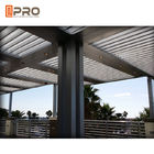 Waterproof Automatic Aluminium Opening Louvre Roof Pergola With Side Screens