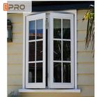 Residential Push Out Casement Windows / Aluminium Pivoting Window With Grid Design white aluminium windows