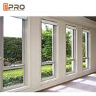 Durable Top Hung Aluminium Windows With Double Tempered Glass Powder Coating triple awning window french awning window