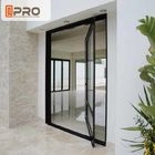 Double Tempered Glazed Middle Swing Pivot Door / Thermal Break Aluminum Profile Doors