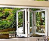 Glass Foldable Aluminum Bifold Windows For Kitchen Energy - Efficient folding window screen window glass folding folding