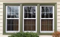 Double Tempered Glass Aluminum Sash Windows Horizontal Opening Pattern