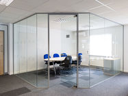 Clear Tempered Modern Office Glass Partition System Easy For Cleaning