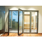 Waterproof Bifold Aluminum Folding Doors Environmental Durable Design custom folding door bi fold shower door