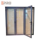 Powder Coated Aluminium Bifold Doors Anti Aging Folding Panel Doors GLASS FOLDING DOOR HARDWARE FOLDING DOOR