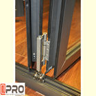 Aluminium Exterior Patio Folding Doors Grey Color Thermal Break Double Glass commercial accordion folding doors double