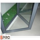 Black Color Aluminum Entrance Folding Glass Doors Heat Insulation glass door folding French folding door slide and fold