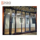 aluminium bi folding patio doors Aluminium Interior Temporary Indoor Folding Door For Balcony Sound And Weather Proof