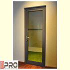 Interior Decorative Aluminum Alloy Hinged Single Doors Inside With Glass Inserts For Small Spaces stainless steel glass