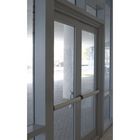 Swing Open Style Aluminium Hinged Doors With Ford Blue Reflective Glass wooden hinged door pivot hinges glass door