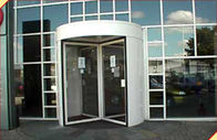 Swing Open Style Aluminium Hinged Doors With Ford Blue Reflective Glass wooden hinged door pivot hinges glass door