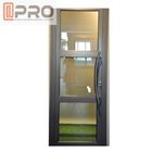 Black Color Powder Coated Aluminium Glass Hinged Door For Housing Project Door hinge black hinge for bifold doors
