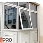 French Vertical Aluminium Double Glazed Awning Windows With Powder Coating french awning window price