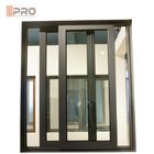 Black Color Aluminium Sliding Windows With Insect Protection Window Screen customized aluminum sliding window price