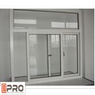 Double - Layer Silent Aluminum Sliding Glass Windows Grey Color Commercial double glass aluminium sliding window