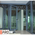 Dark Grey Contemporary Aluminium Windows , Ventilation Bifold Kitchen Window Bi folded sliding door shower bi fold door