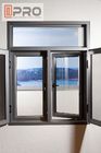 Impact Resistant Swing Open Windows Float Glass Aluminium House Windows double casement windows casement aluminum