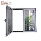 Horizontal Aluminium Frame Casement Window , Double Panel French Casement Windows aluminum casement window price