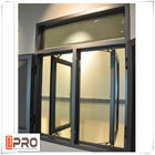 Grey Modern Aluminum Casement Windows Sound And Heat Insulation grey aluminium casement window