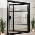 Black 6A 12A Space Aluminum Internal Glass Pivot Doors For Office