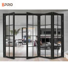 Customized Large Pella Sliding Glass Patio Doors Aluminium Bifold Glass Door