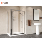 Aluminum Modern Luxury Bi Fold Bathroom Door Shower Rooms Misted Glass